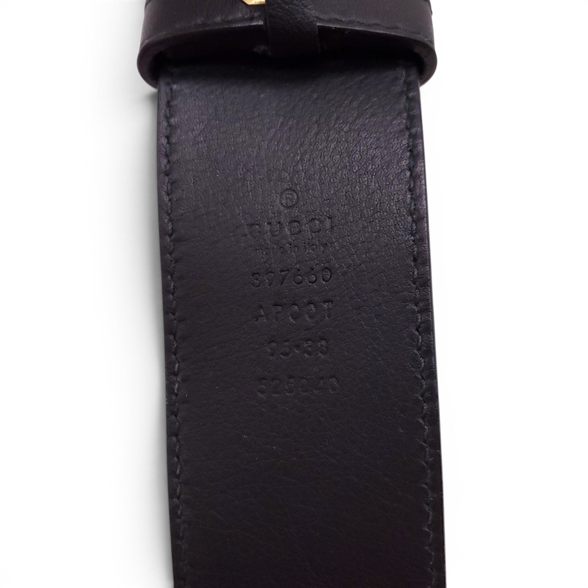 GUCCI LARGE GG LOGO MARMONT BELT - SIZE 95