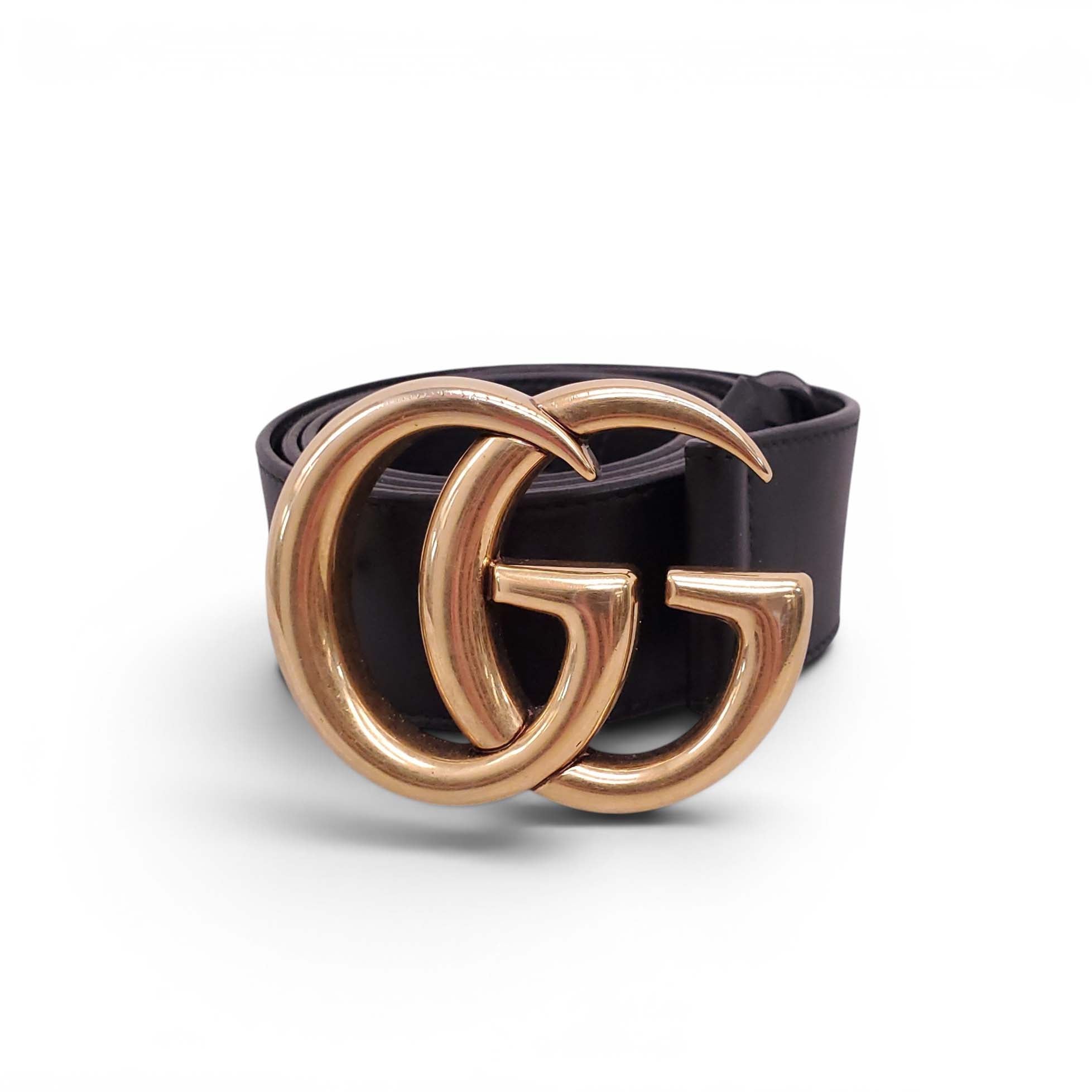GUCCI LARGE GG LOGO MARMONT BELT - SIZE 95