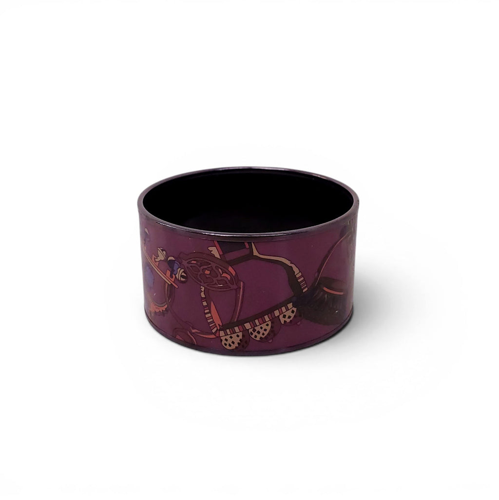 HERMÈS LARGE PURPLE PATTERNED BANGLE
