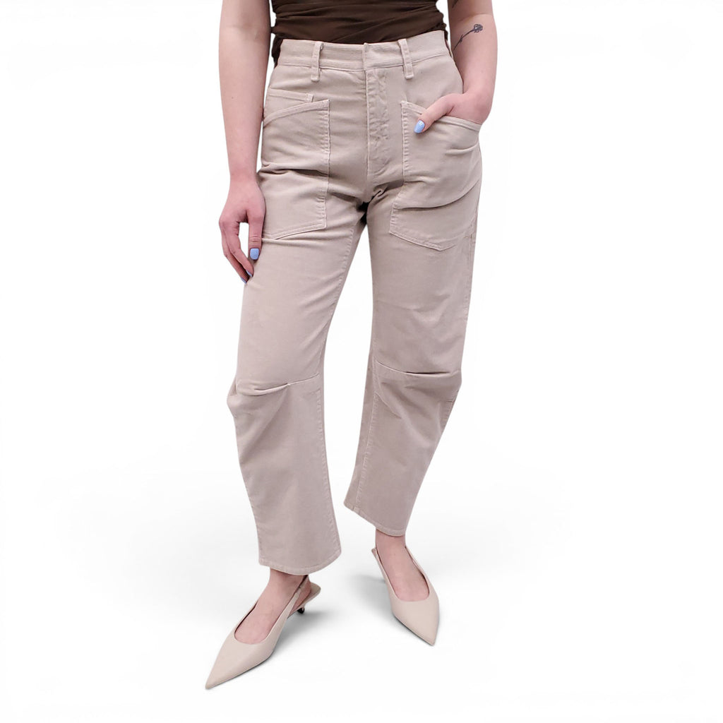 NILI LOTAN CREAM CORDUROY 'SHON' PANTS - SIZE 00P (XXS)