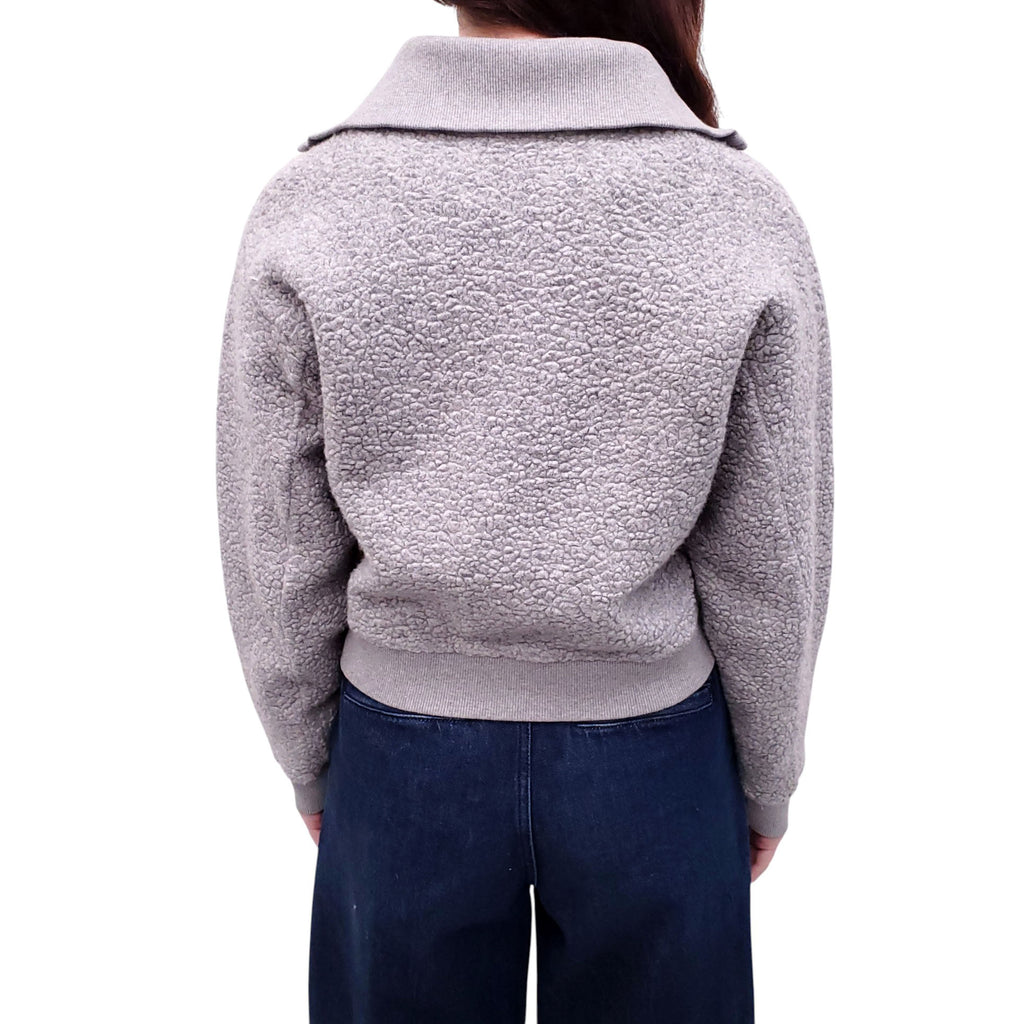 ACNE STUDIOS GREY QUARTER ZIP SWEATER - SIZE XS