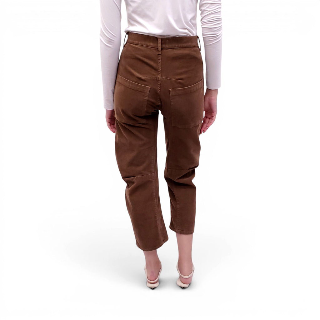 NILI LOTAN BROWN CORDUROY 'SHON' PANTS - SIZE 00P (XXS)