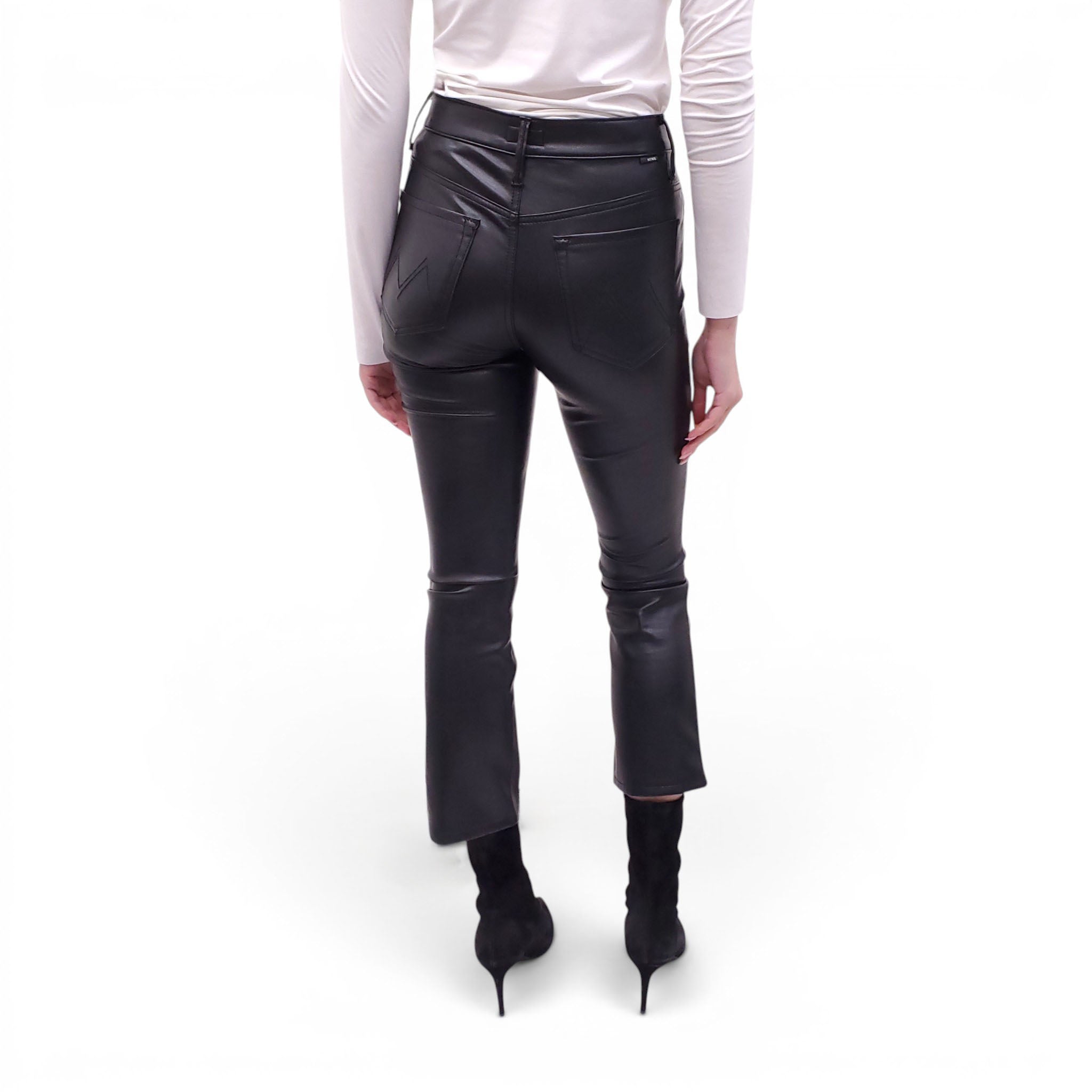 MOTHER 'THE INSIDER ANKLE' FAUX LEATHER PANTS - SIZE 26