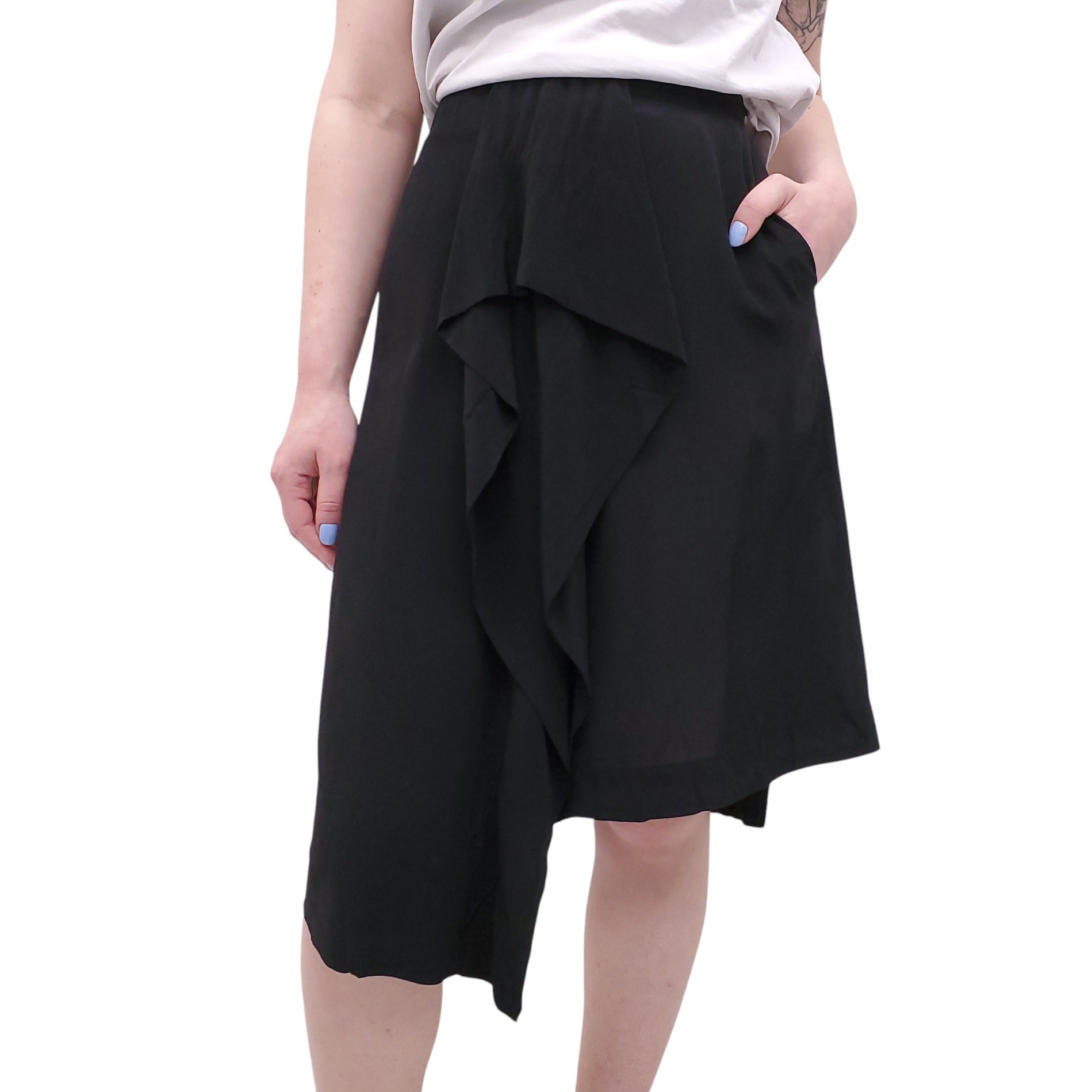 LOEWE BLACK RUFFLE SKIRT - SIZE 38