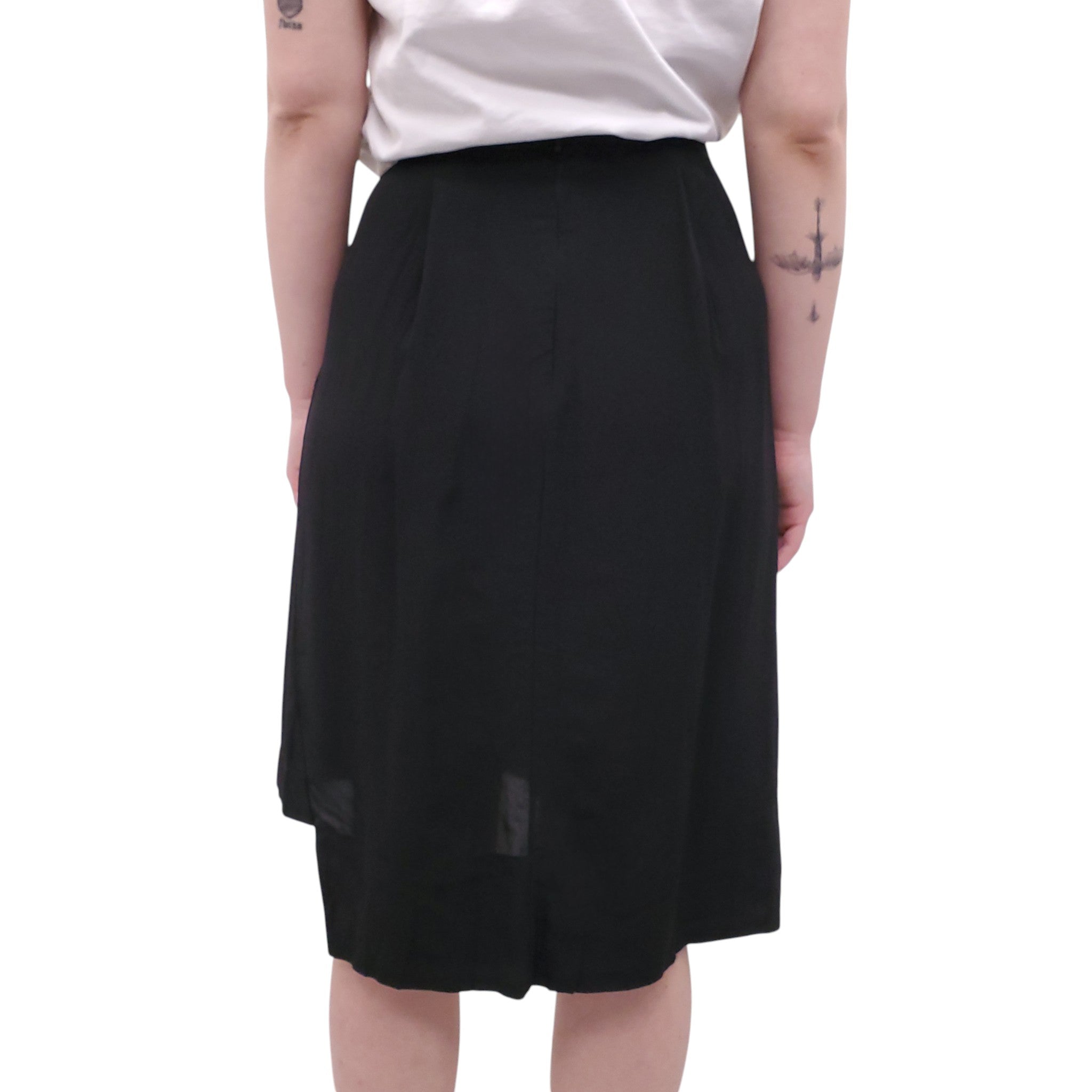 LOEWE BLACK RUFFLE SKIRT - SIZE 38