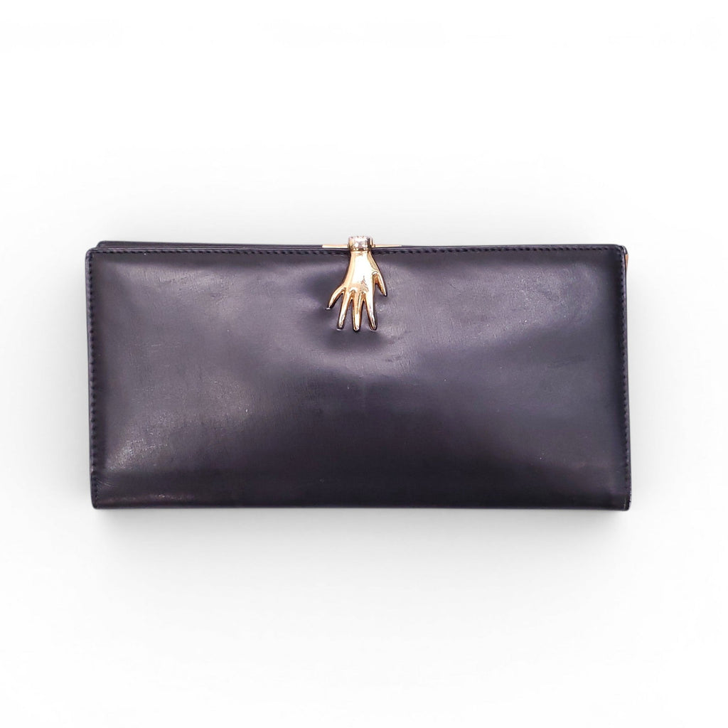 GUCCI VINTAGE LEATHER HAND CLASP WALLET