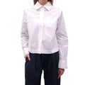CLOSED WHITE BUTTON UP BLOUSE - SIZE M