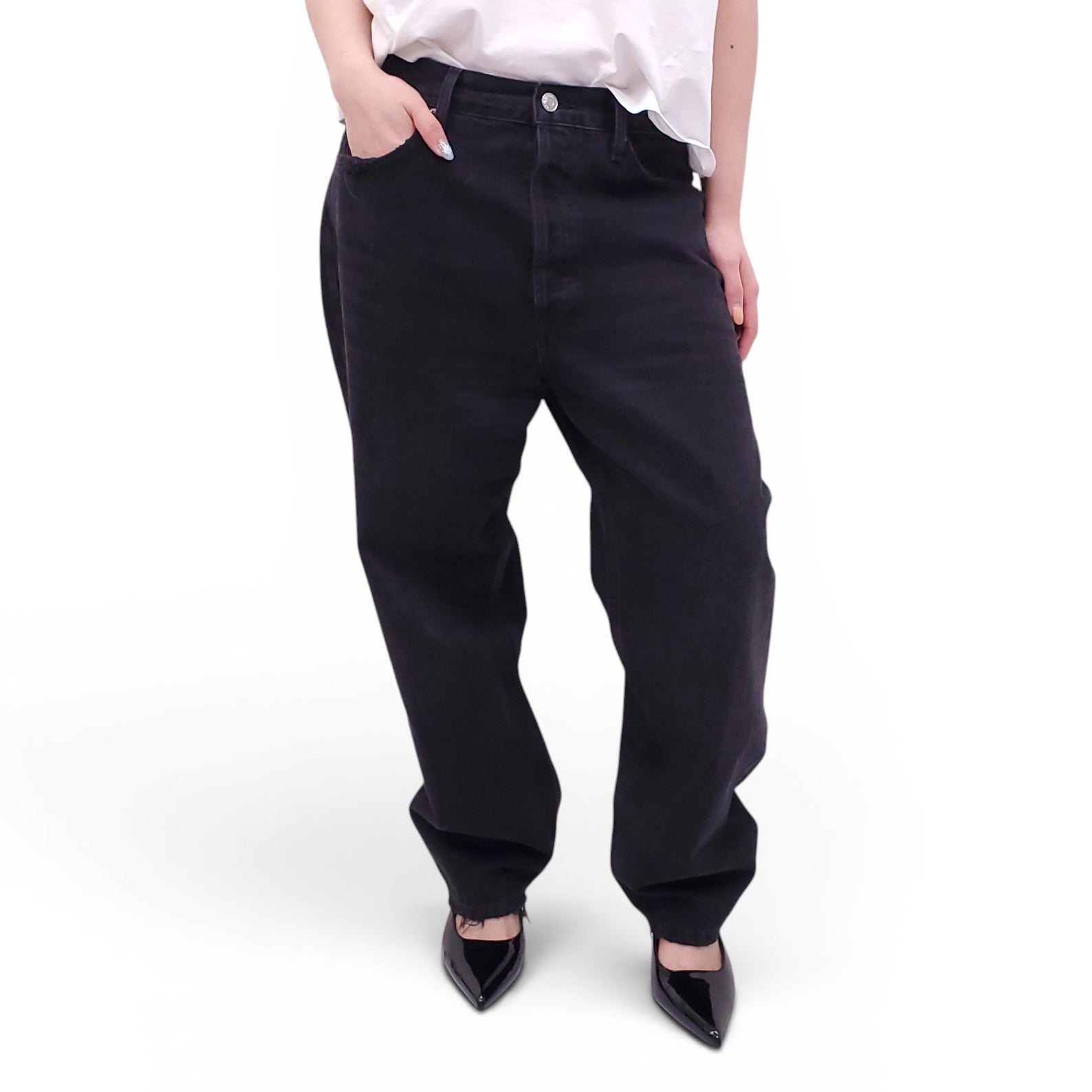 AGOLDE BLACK '90’S CROP' JEANS - SIZE 29
