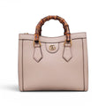 GUCCI TAUPE MEDIUM DIANA TOTE BAG WITH BAMBOO TOP HANDLE