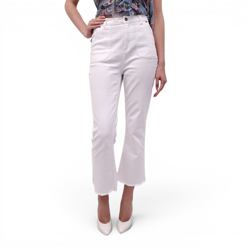 ZIMMERMANN WHITE DENIM JEANS - SIZE 1 (US 6)