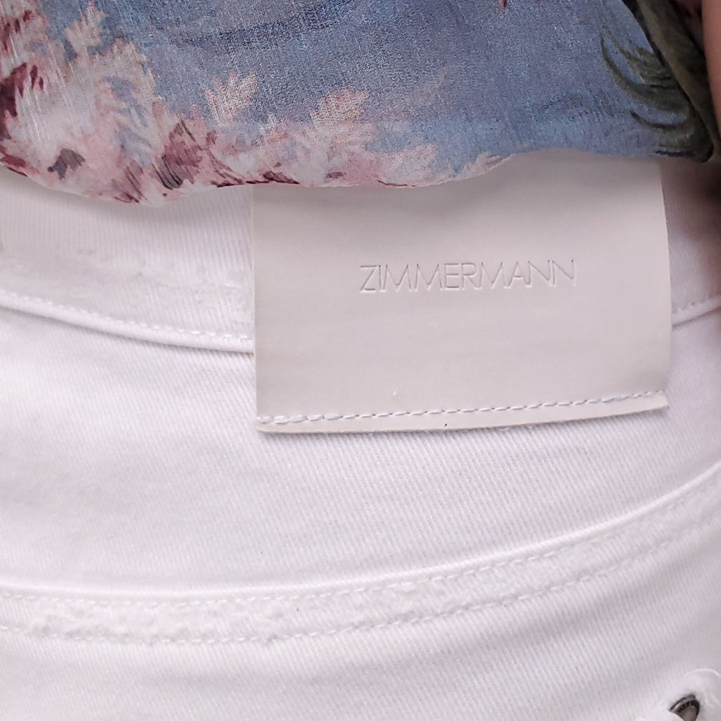 ZIMMERMANN WHITE DENIM JEANS - SIZE 1 (US 6)
