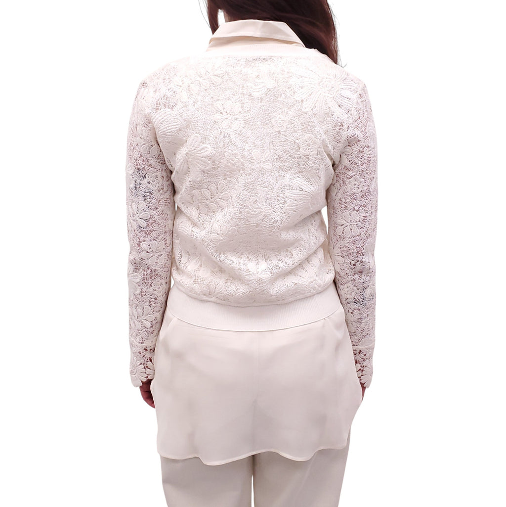 ERMANNO SCERVINO 2-PIECE LAYERED LACE CARDIGAN SET - SIZE 40