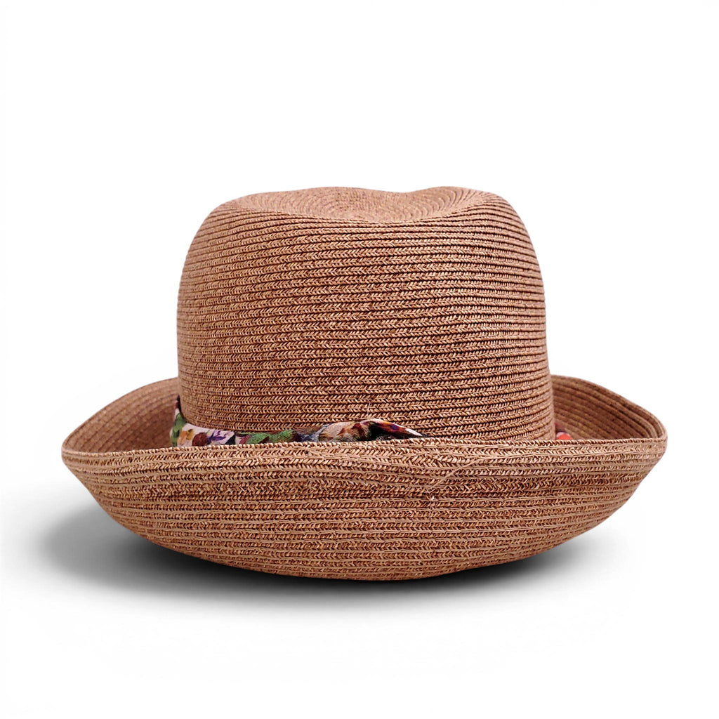 EUGENIA KIM RAFFIA HAT WITH FLORAL WRAP