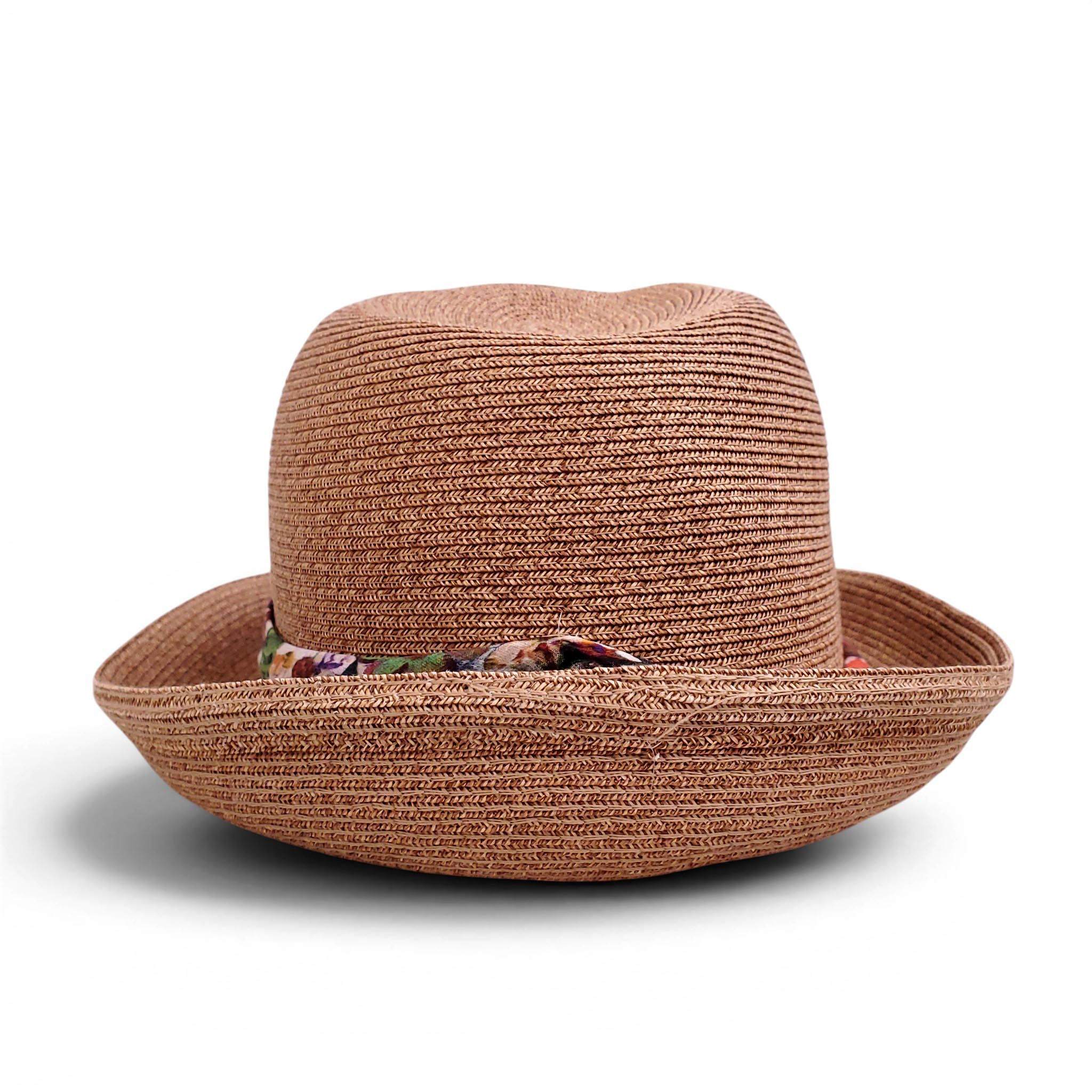EUGENIA KIM RAFFIA HAT WITH FLORAL WRAP