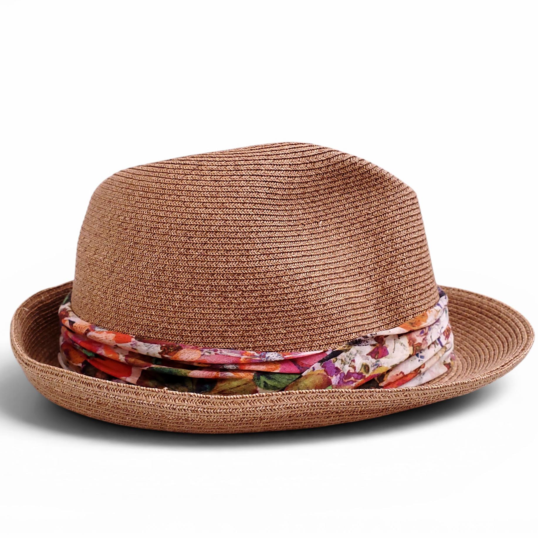 EUGENIA KIM RAFFIA HAT WITH FLORAL WRAP