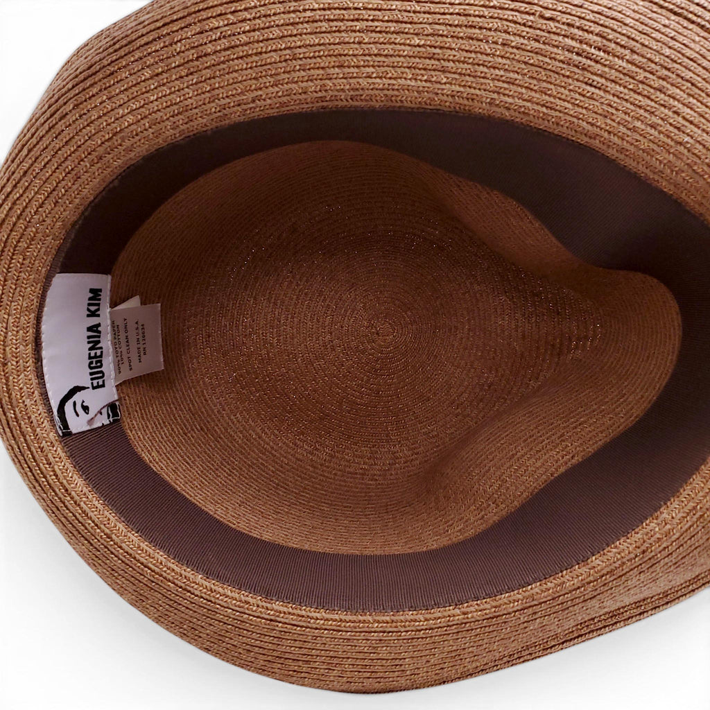 EUGENIA KIM RAFFIA HAT WITH FLORAL WRAP