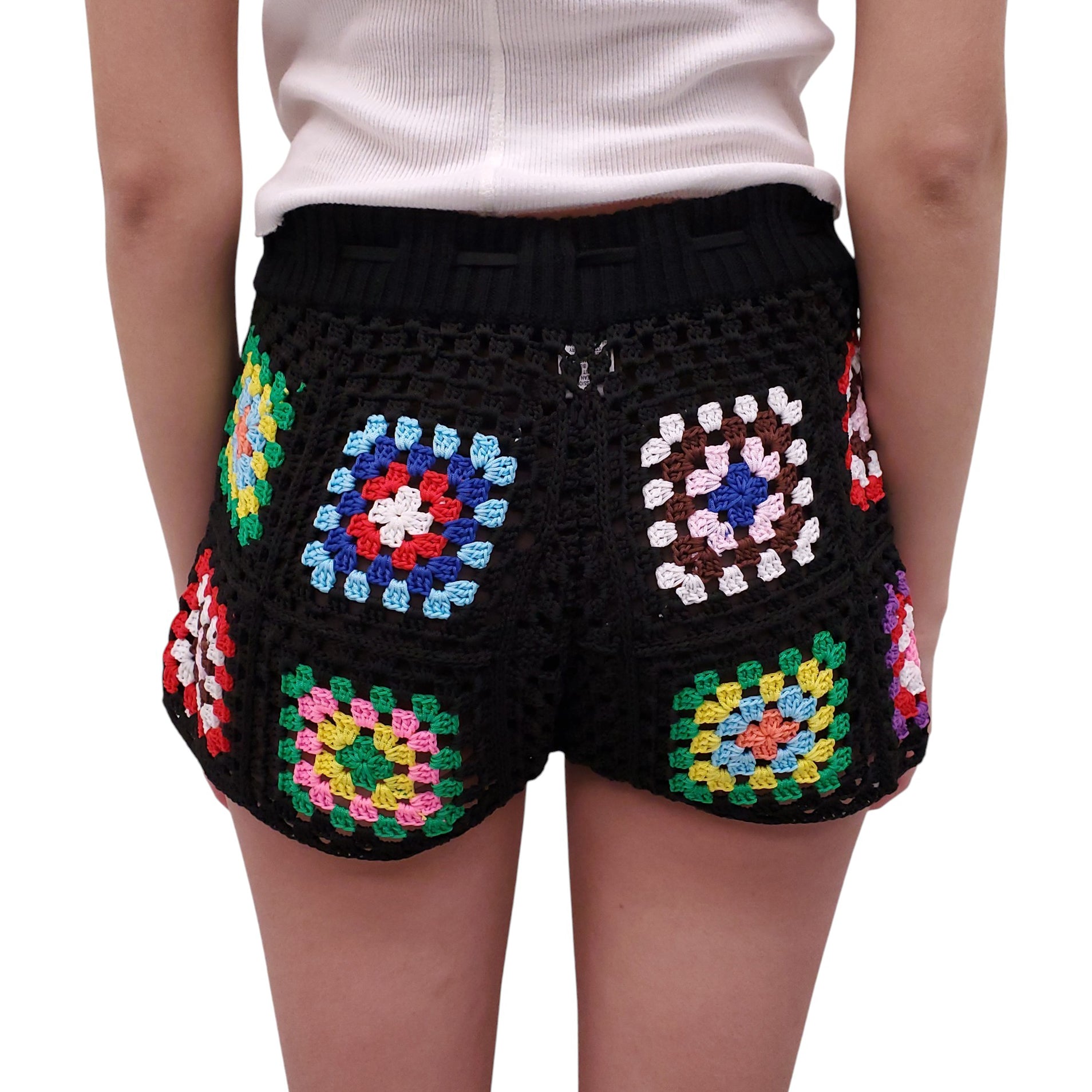 MONSE MULTICOLOURED CROCHET SHORTS - SIZE M/L