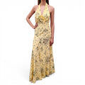RODARTE YELLOW DAISY HALTER GOWN - SIZE 8