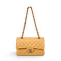 CHANEL MARIGOLD CAVIAR LEATHER CLASSIC DOUBLE FLAP BAG