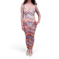 MISSONI MULTICOLOURED MESH LONG COVER-UP DRESS - SIZE 38