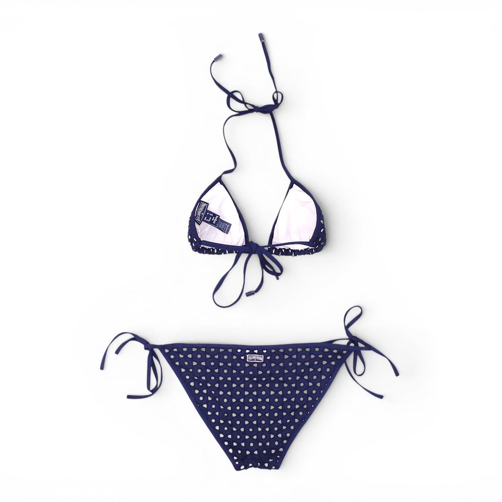 VILEBREQUIN BLUE & WHITE PATTERNED BIKINI - SIZE 32