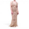 ROBERTO CAVALLI GOLD SEQUIN GOWN - SIZE 42