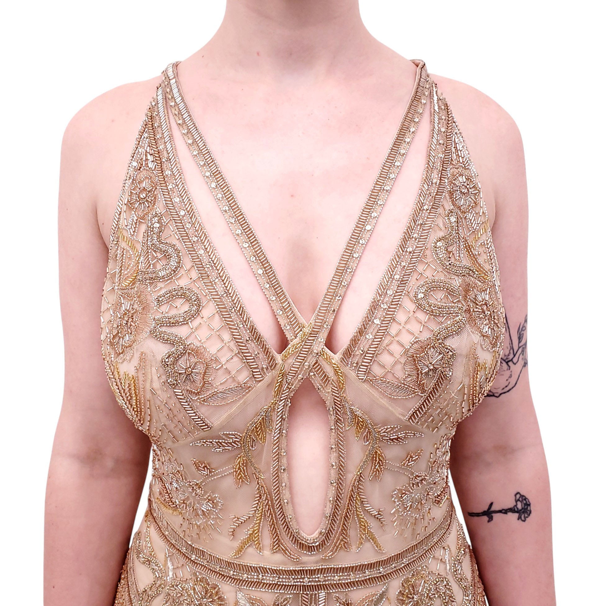 ROBERTO CAVALLI GOLD SEQUIN GOWN