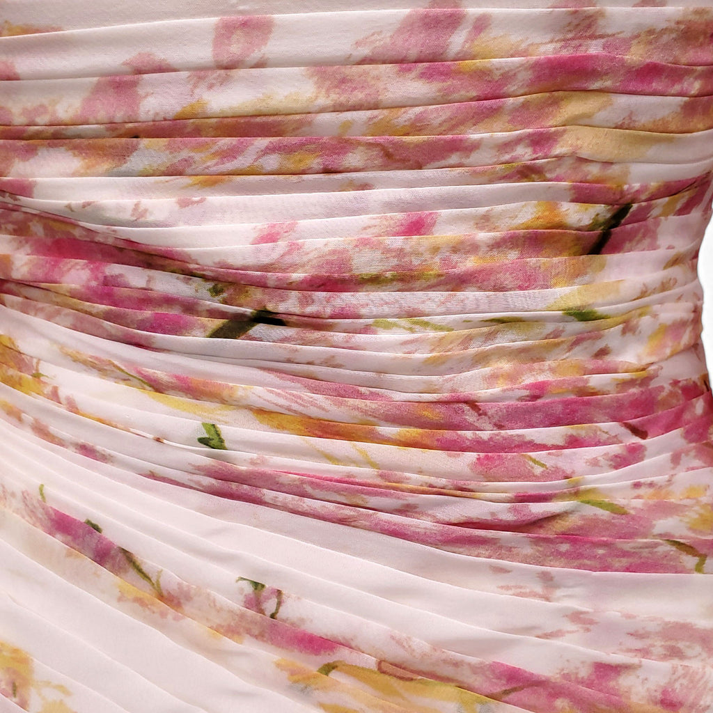 MONIQUE LHUILLIER FLORAL WATERCOLOUR GOWN - SIZE 4