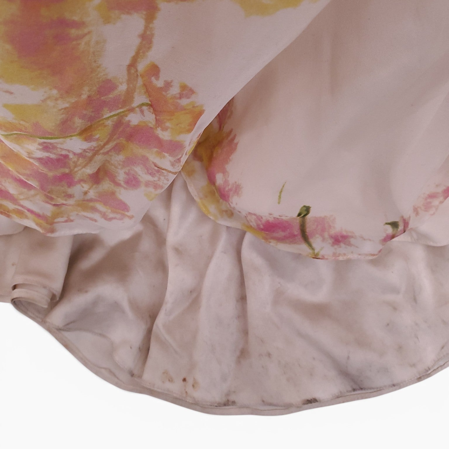 MONIQUE LHUILLIER FLORAL WATERCOLOUR GOWN - SIZE 4