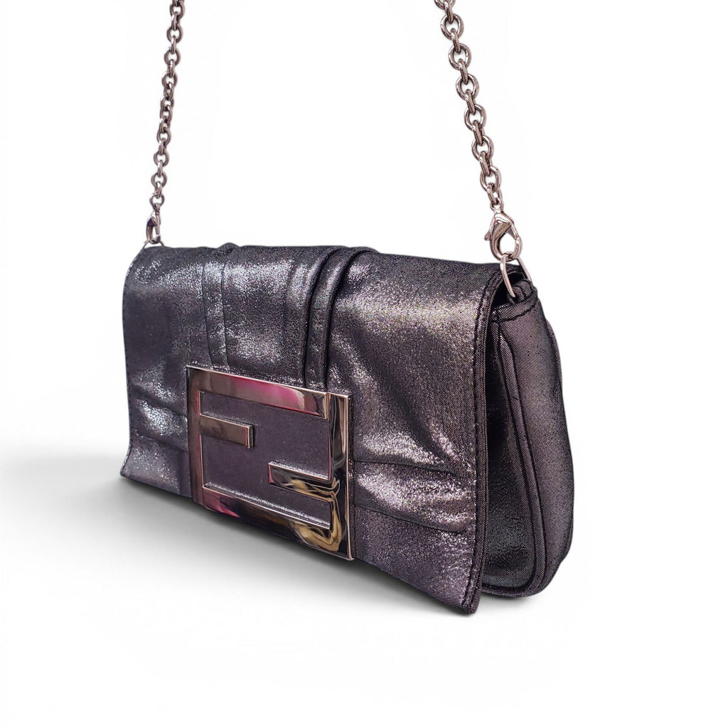 FENDI SILVER 'MIA' POUCHETTE BAG