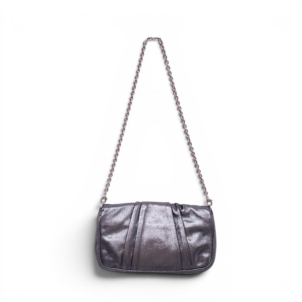 FENDI SILVER 'MIA' POUCHETTE BAG
