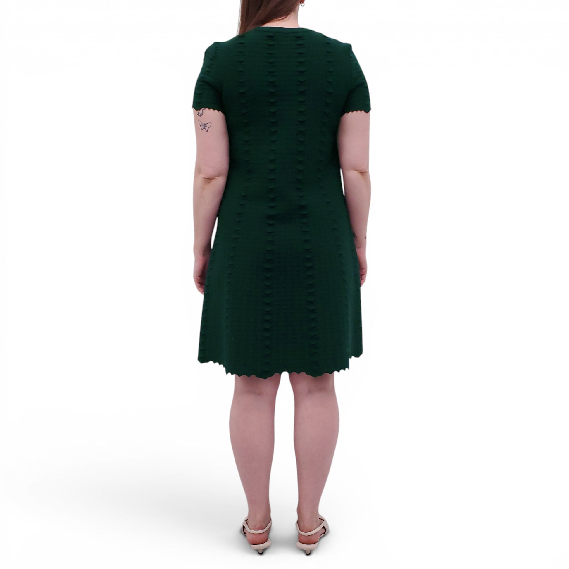 ALAÏA GREEN A-LINE DRESS