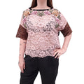 ANTONIO MARRAS LACE BLOUSE WITH FLORAL DETAIL - SIZE 42