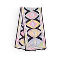 EMILIO PUCCI PASTEL AND BLACK GEOMETRIC PATTERNED SILK SCARF
