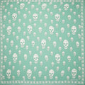 ALEXANDER MCQUEEN BRIGHT GREEN SKULL PATTERNED SCARF