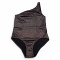 LISA MARIE FERNANDEZ METALLIC ONE-SHOULDER SWIMSUIT - SIZE 4
