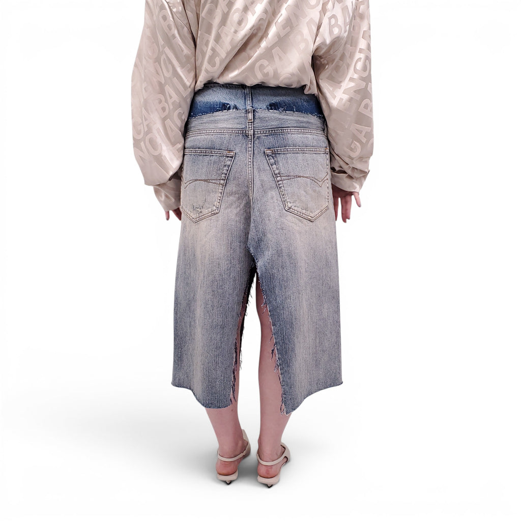 BALENCIAGA DOUBLE DENIM SKIRT - SIZE 34