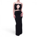 AYA MUSE BLACK 2-PIECE KNIT SKIRT SET - SIZE S