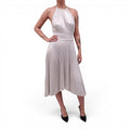 A.L.C. SILVER PLEATED HALTER DRESS - SIZE 2