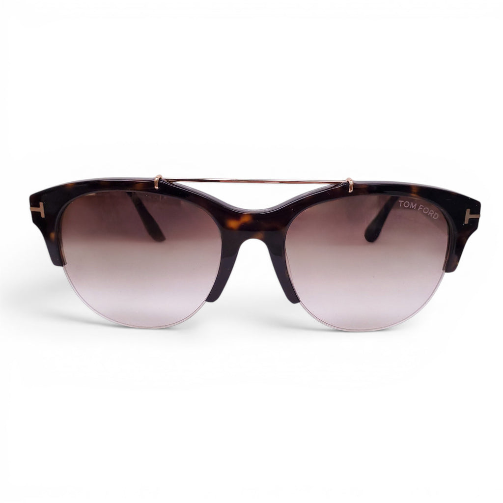 TOM FORD TORTOISE SHELL AND GOLD OMBRE LENS SUNGLASSES