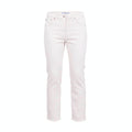 PRADA WHITE STRAIGHT-LEG JEANS WITH TRIANGLE LOGO - SIZE 24
