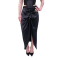 VIVIENNE WESTWOOD BLACK RUCHED SATIN SKIRT - SIZE 46
