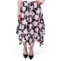 VALENTINO FLORAL PATTERNED PLEATED SILK SKIRT - SIZE 46