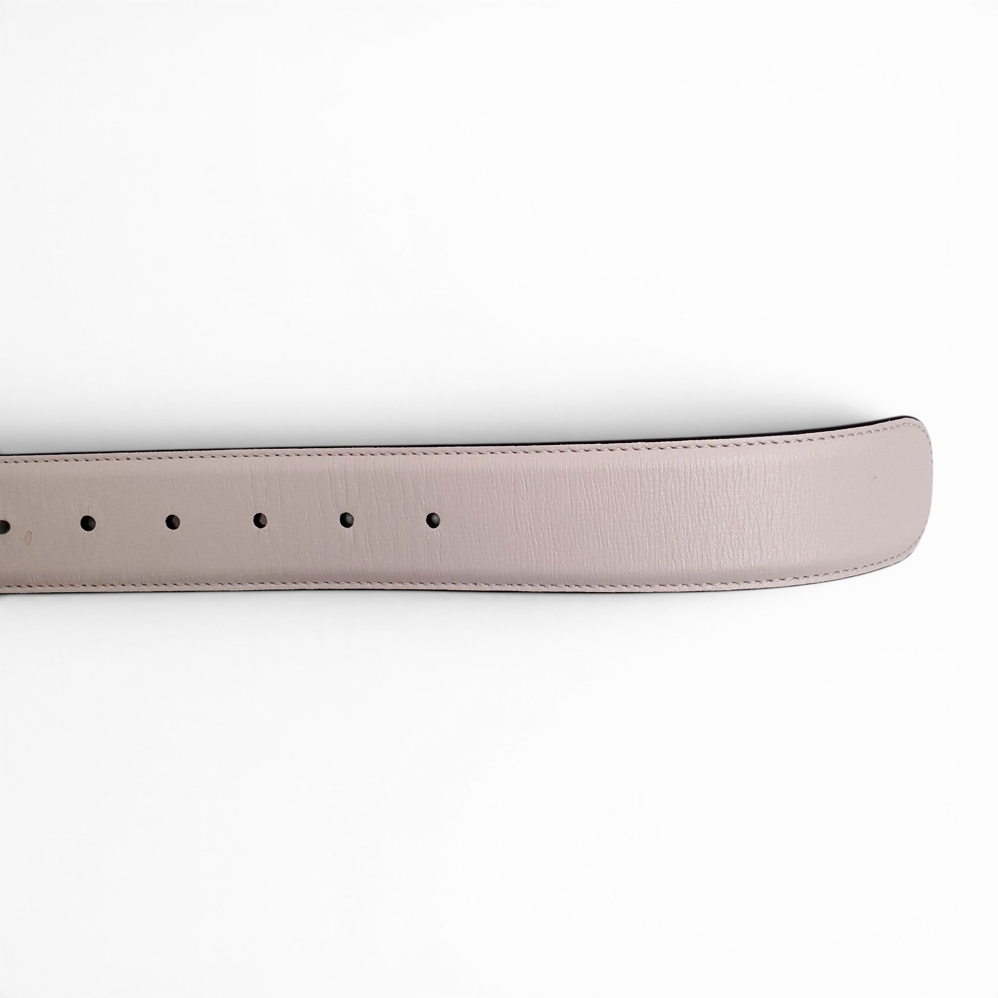 GUCCI CREAM MARMONT LOGO BELT - SIZE 80