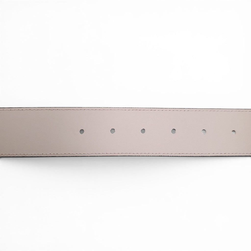 GUCCI CREAM MARMONT LOGO BELT - SIZE 80