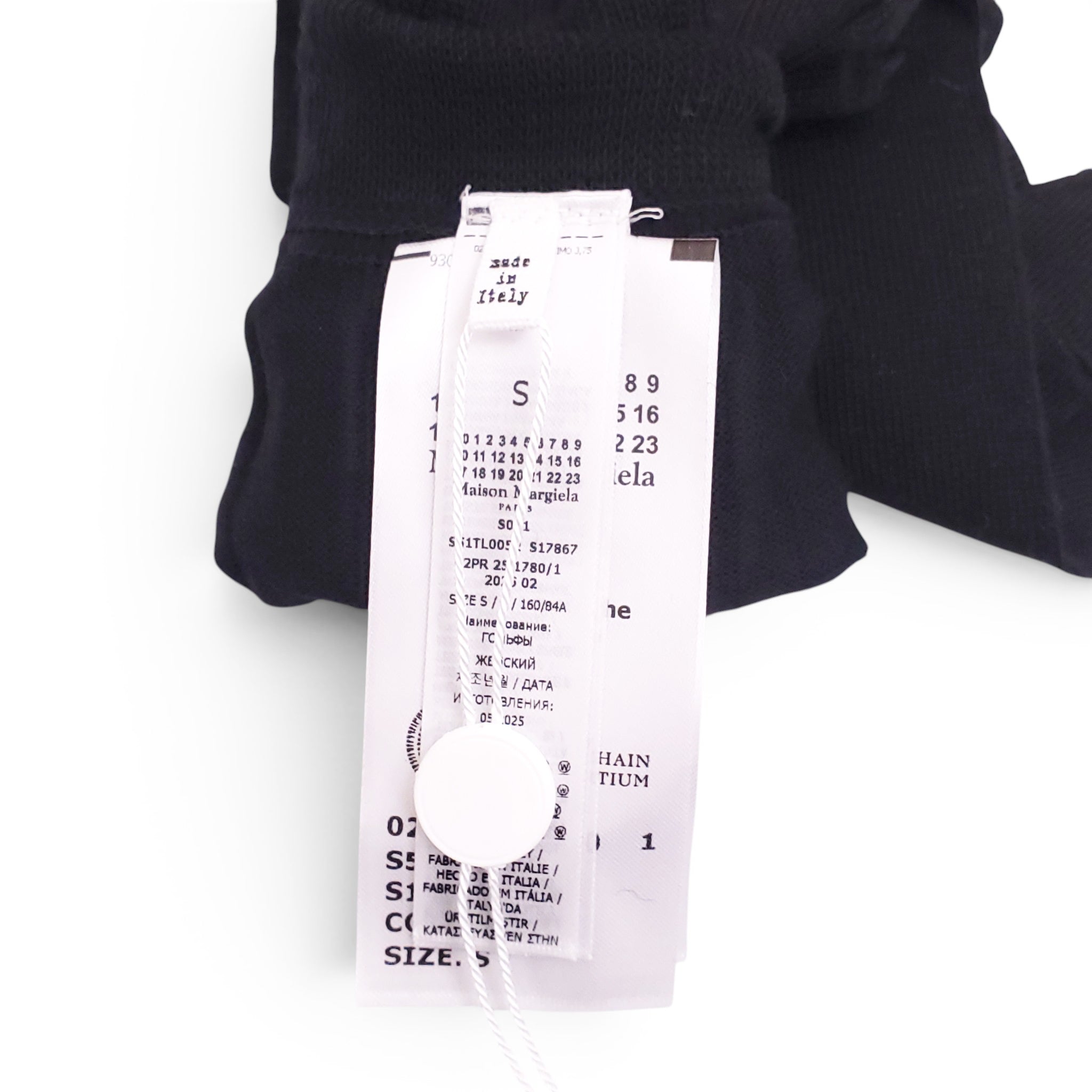 MAISON MARGIELA BLACK TABI SOCKS - SIZE S