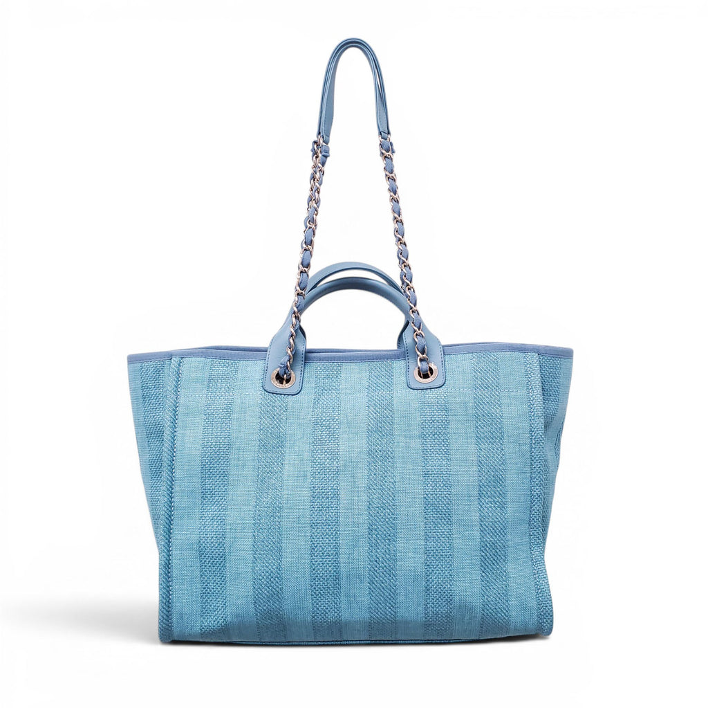 CHANEL TURQUOISE DEAUVILLE TOTE BAG