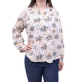 ALIX OF BOHEMIA WHITE FLORAL PATTERNED BLOUSE - SIZE O/S
