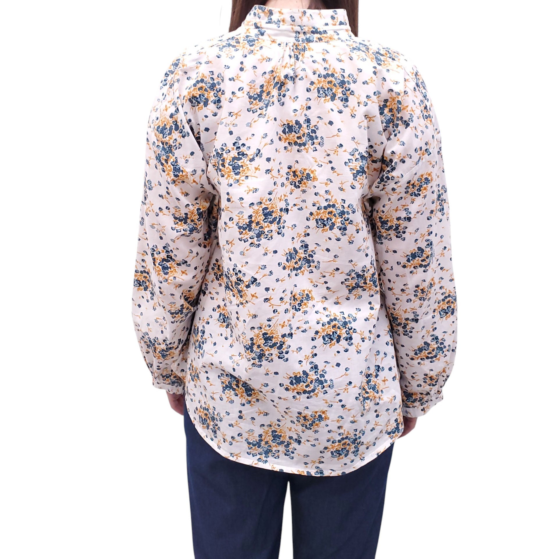 ALIX OF BOHEMIA WHITE FLORAL PATTERNED BLOUSE - SIZE O/S