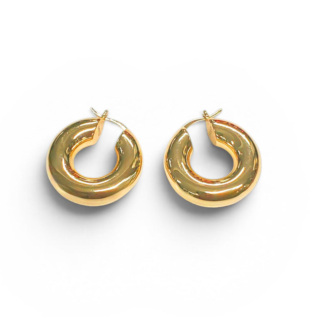 ELIOU GOLD HOOP EARRINGS